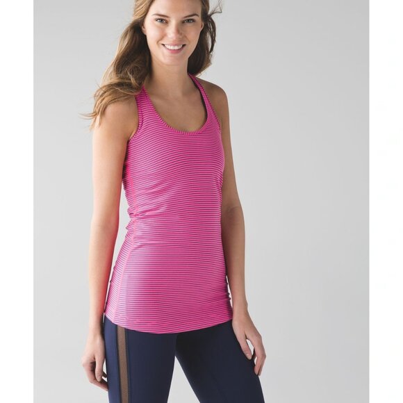 Lululemon Hyper Stripe Lightweight Racerback in Pink - Picture 1 of 13